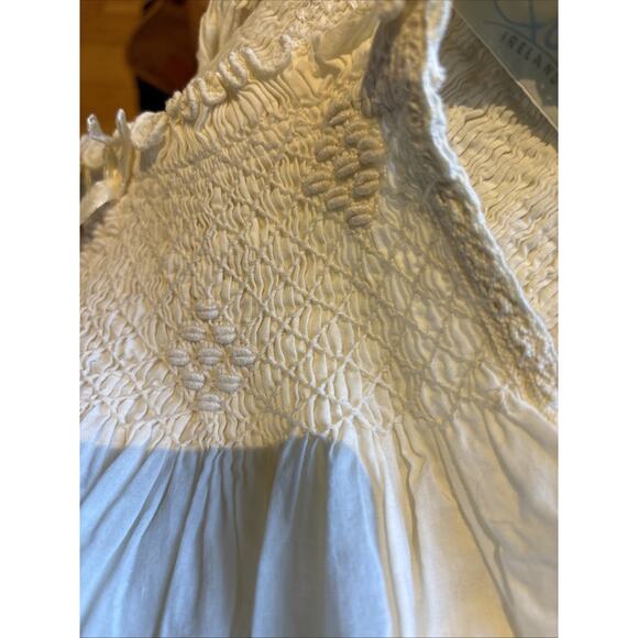 Vintage New Quills Ireland Edwardian Nightgown Cotton embroired crochet Ivory OS - Picture 15 of 16